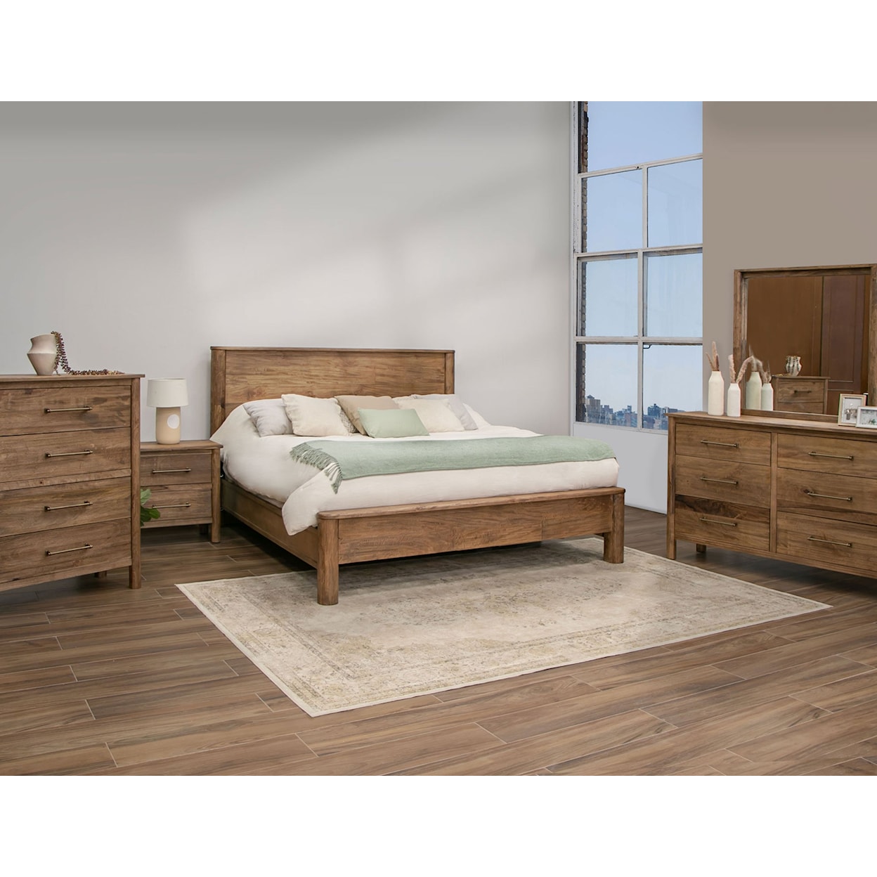 International Furniture Direct Olimpia Queen Platform Bed