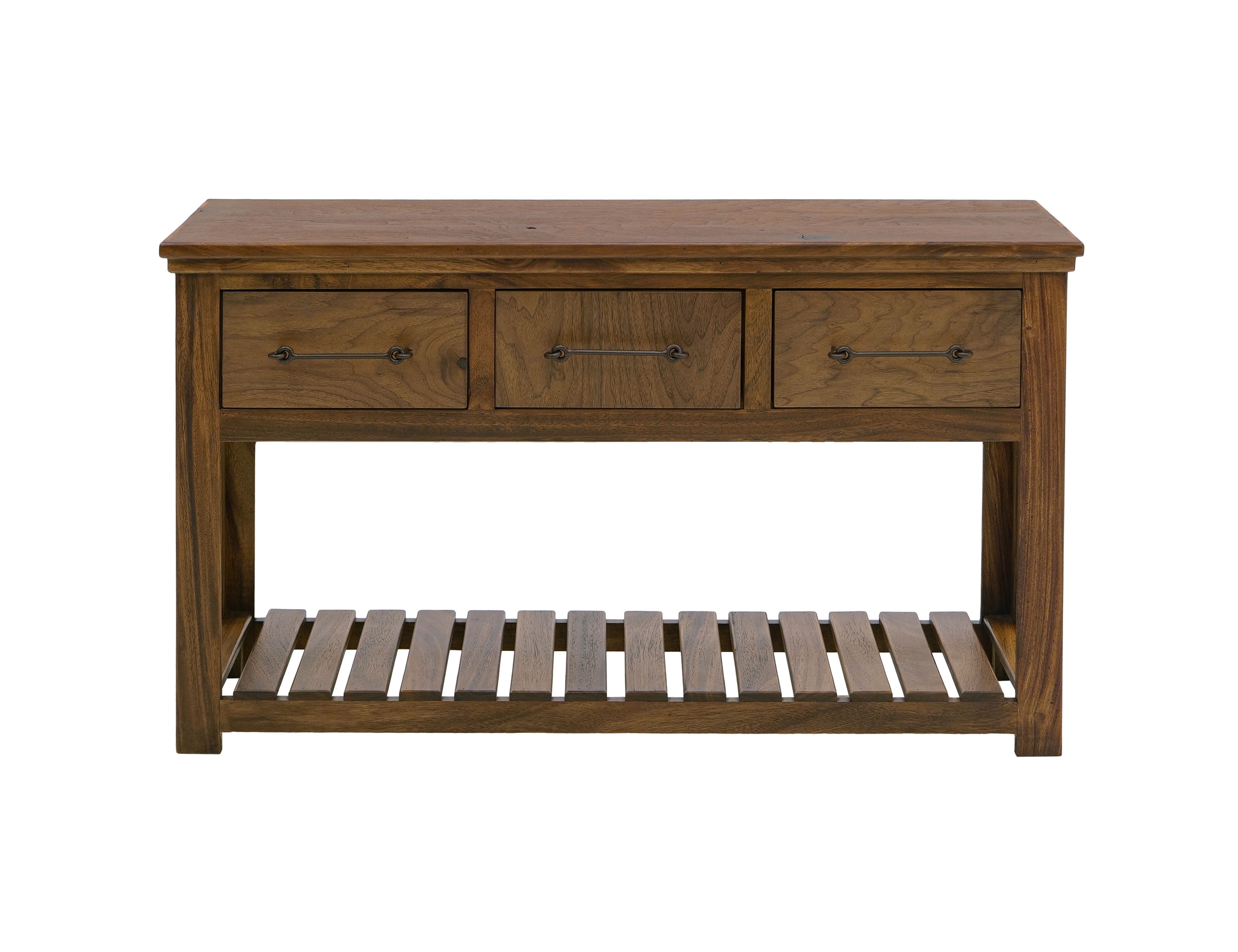 Uprooted Walnut 3-Drawer Sofa Table