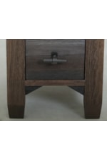 International Furniture Direct Town Modern Rustic 1-Drawer Chairside Table with Open Shelf