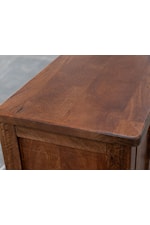 A clear lacquer allows the natural wood grain to shine through