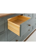 International Furniture Direct Timber Transitional 12-Drawer Console Table