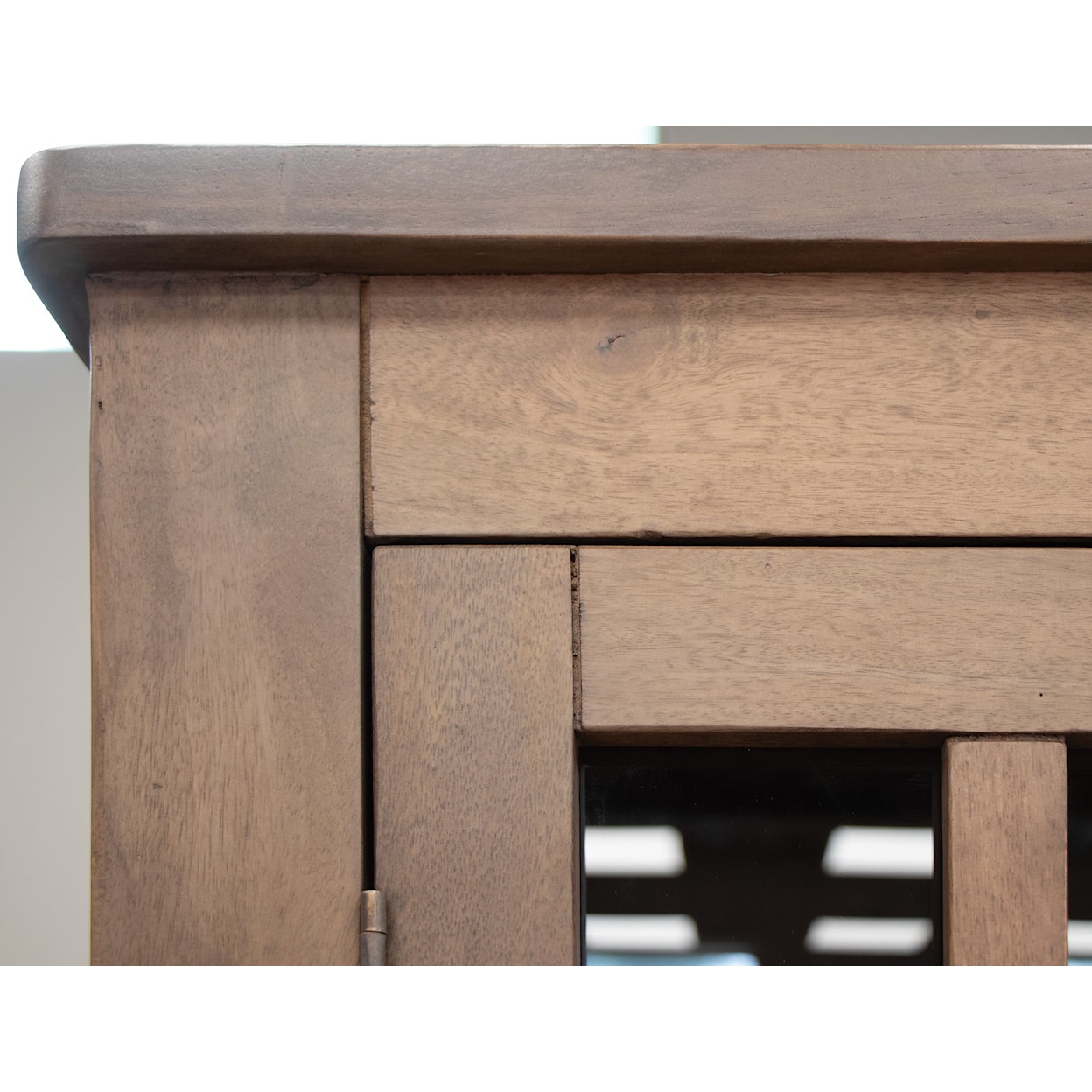 International Furniture Direct Natural Parota Cabinet