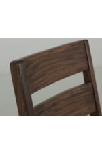International Furniture Direct Riverwood Contemporary Wooden Dining Chair with Upholstered Seat