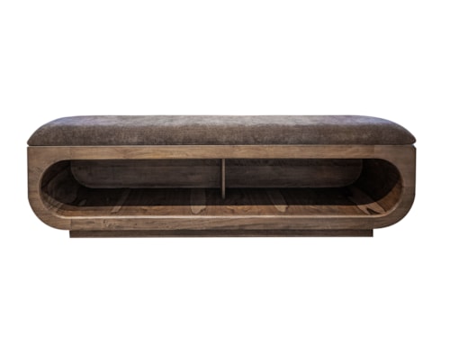 Contemporary Bench with Cushioned Seat
