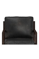 International Furniture Direct Milan Contemporary Upholstered Armchair with Exposed Wooden Frame