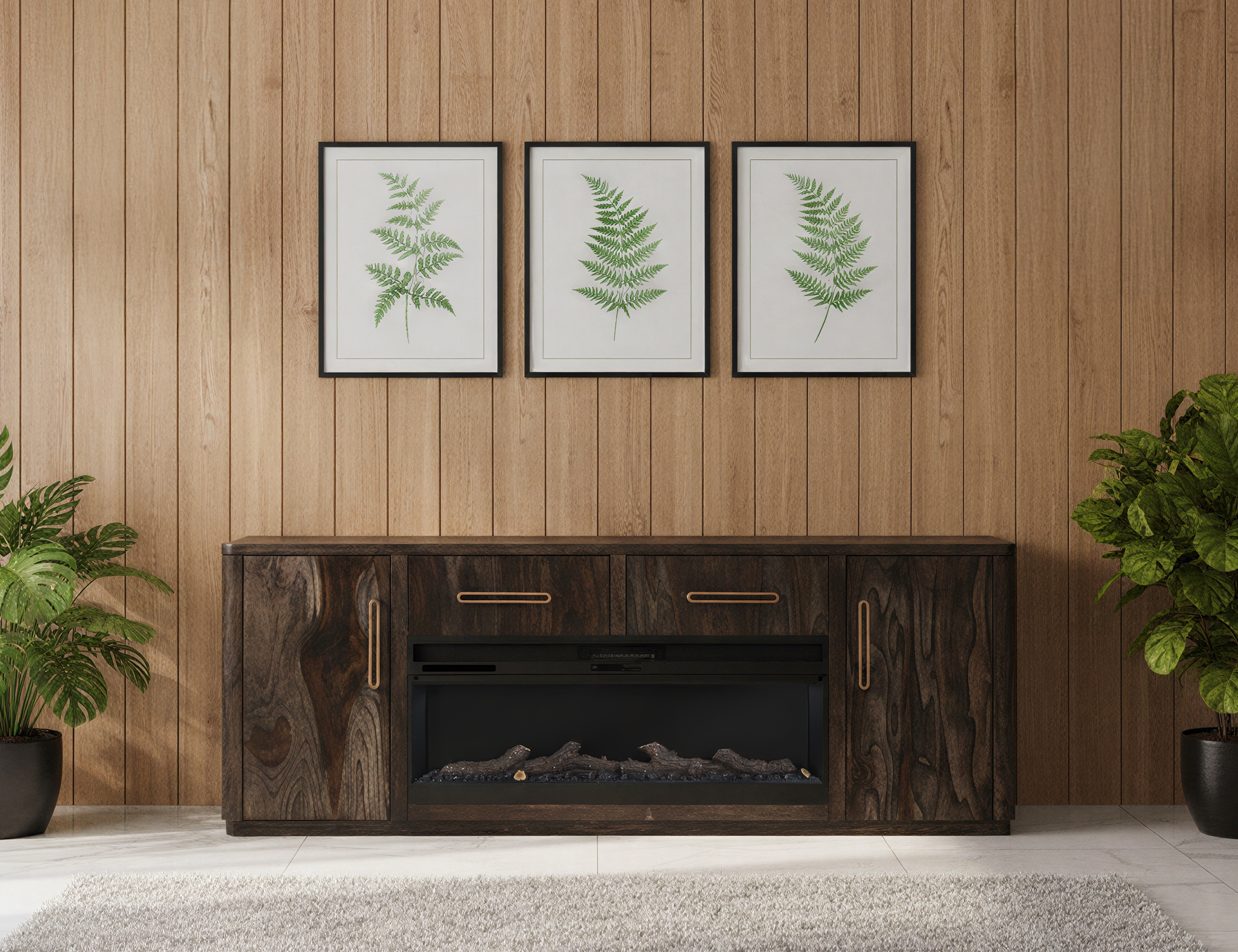 International Furniture Direct Hardrware EFP Electric Fireplace