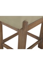 International Furniture Direct Balam Modern Rustic 24" Counter-Height Stool with Upholstered Seat