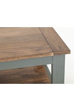 Mueblos International Timber Transitional 2-Drawer End Table