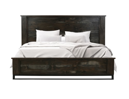 Transitional Queen Panel Bed