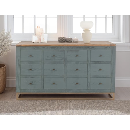 12-Drawer Console Table