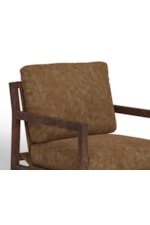 International Furniture Direct Milan Contemporary Upholstered Armchair with Exposed Wooden Frame