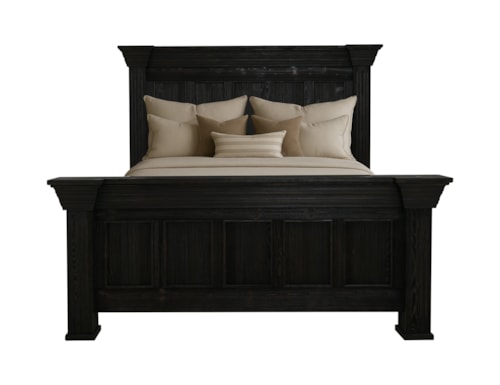 Transitional Queen Panel Bed