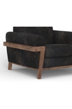 International Furniture Direct Loft Brown Rustic Loveseat with Retro Rolled Arms