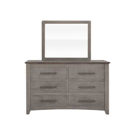 6-Drawer Dresser and Mirror Set