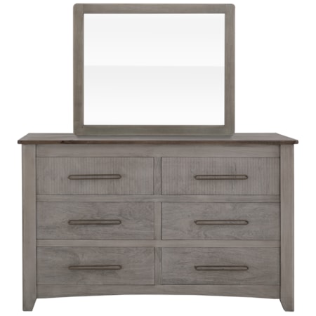 6-Drawer Dresser and Mirror Set