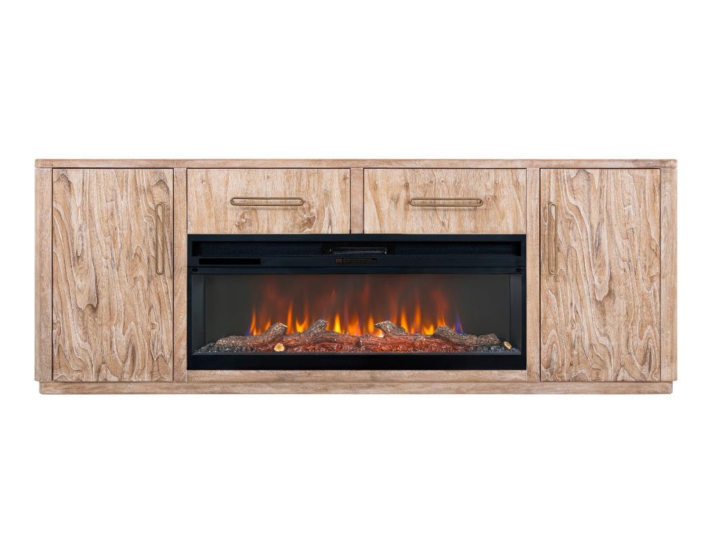 White Balam Wall Unit, TV Stand 80"