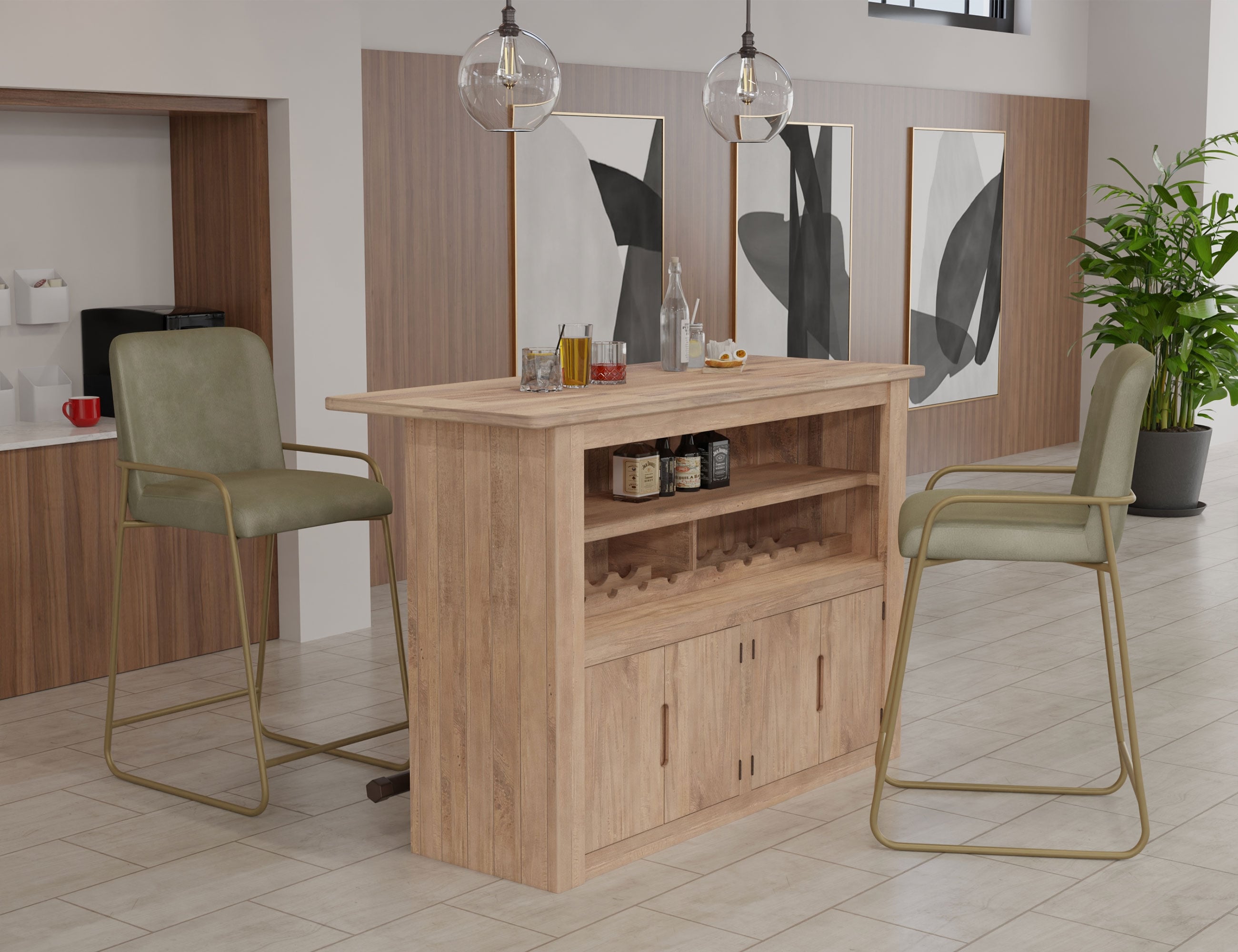 24" Upholstered Barstool