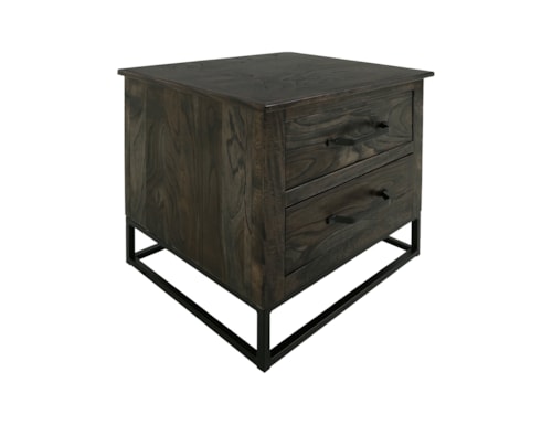 Transitional 2-Drawer Nightstand with Microfiber Lined Top Drawer