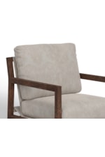 International Furniture Direct Milan Contemporary Upholstered Armchair with Exposed Wooden Frame