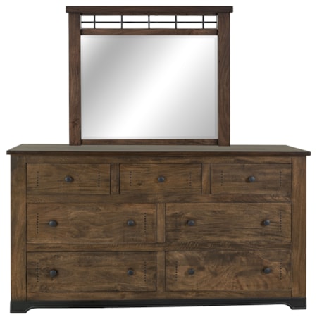 7-Drawer Dresser and Mirror Set