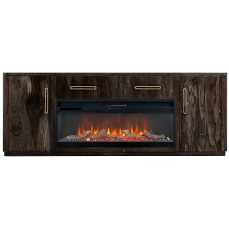 Entertainment Center with Electric Fireplace