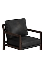 International Furniture Direct Milan Contemporary Upholstered Armchair with Exposed Wooden Frame