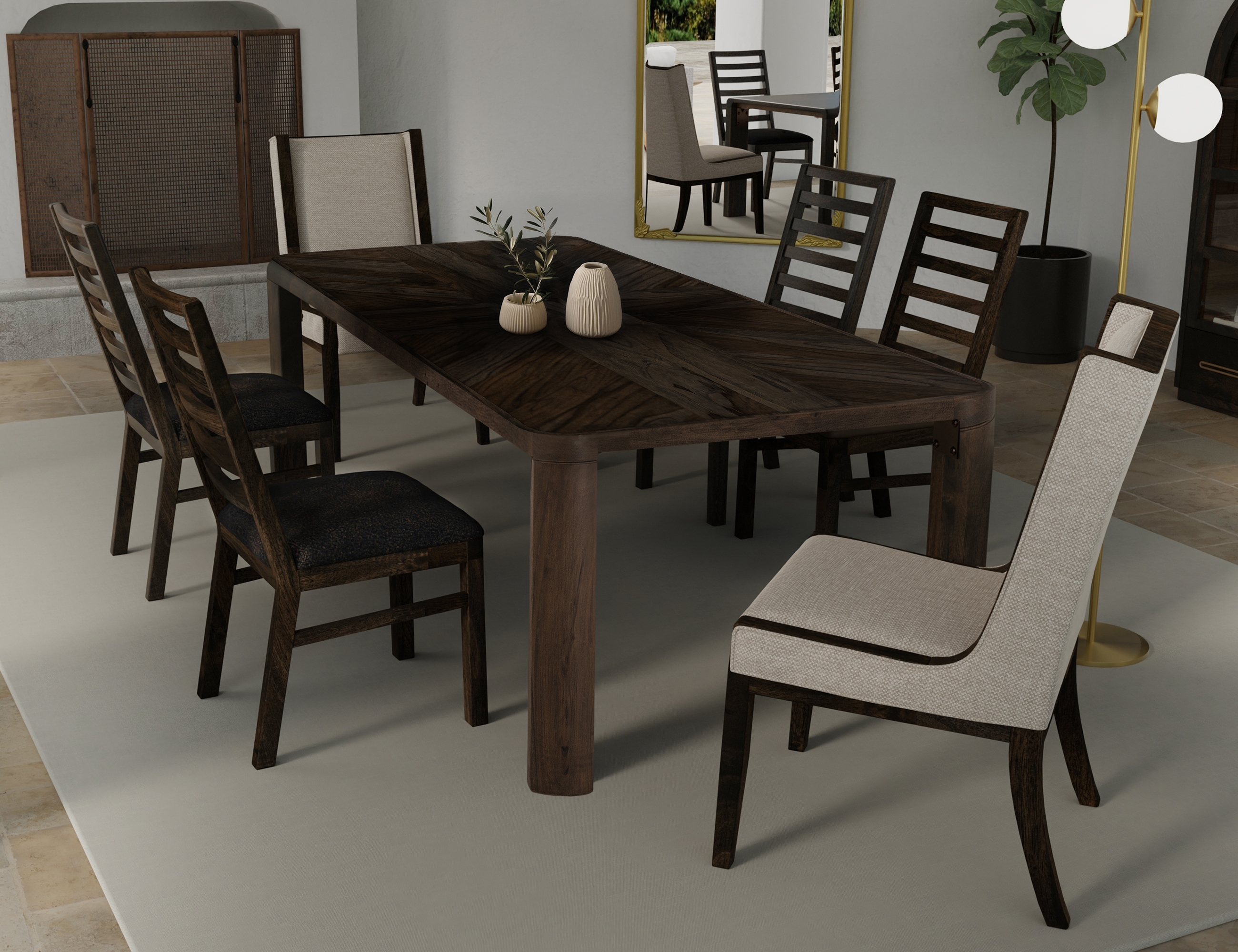 International Furniture Direct Balam Dining Table