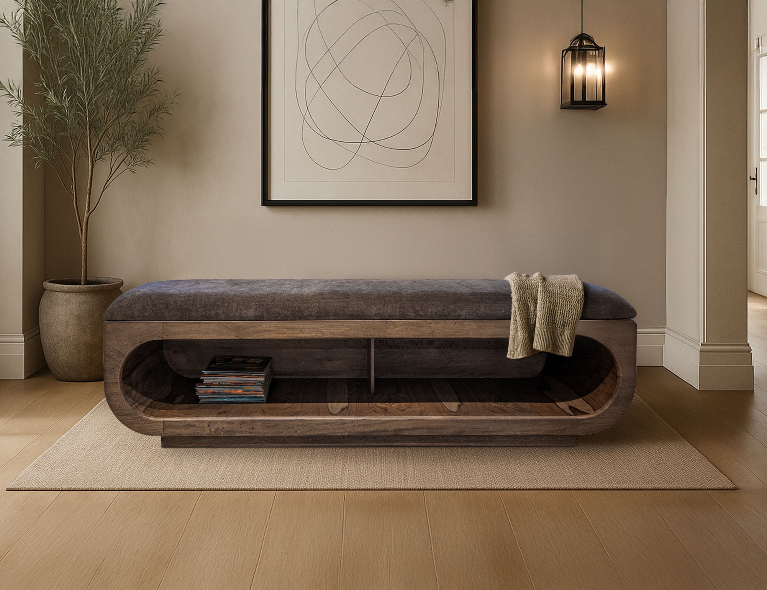 International Furniture Direct Balam Bench