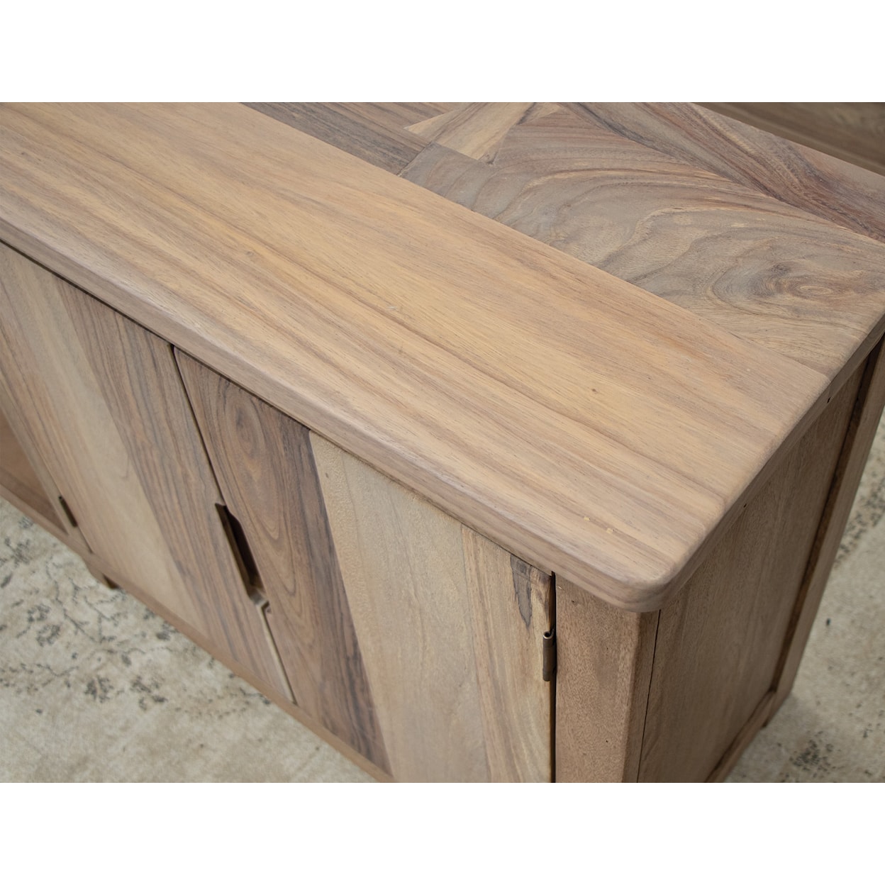 International Furniture Direct Natural Parota TV Stand