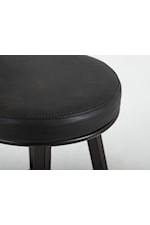 International Furniture Direct Maison Transitional 24" Upholstered Barstool with Matte Black Frame