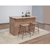 International Furniture Direct Natural Parota Kitchen Island