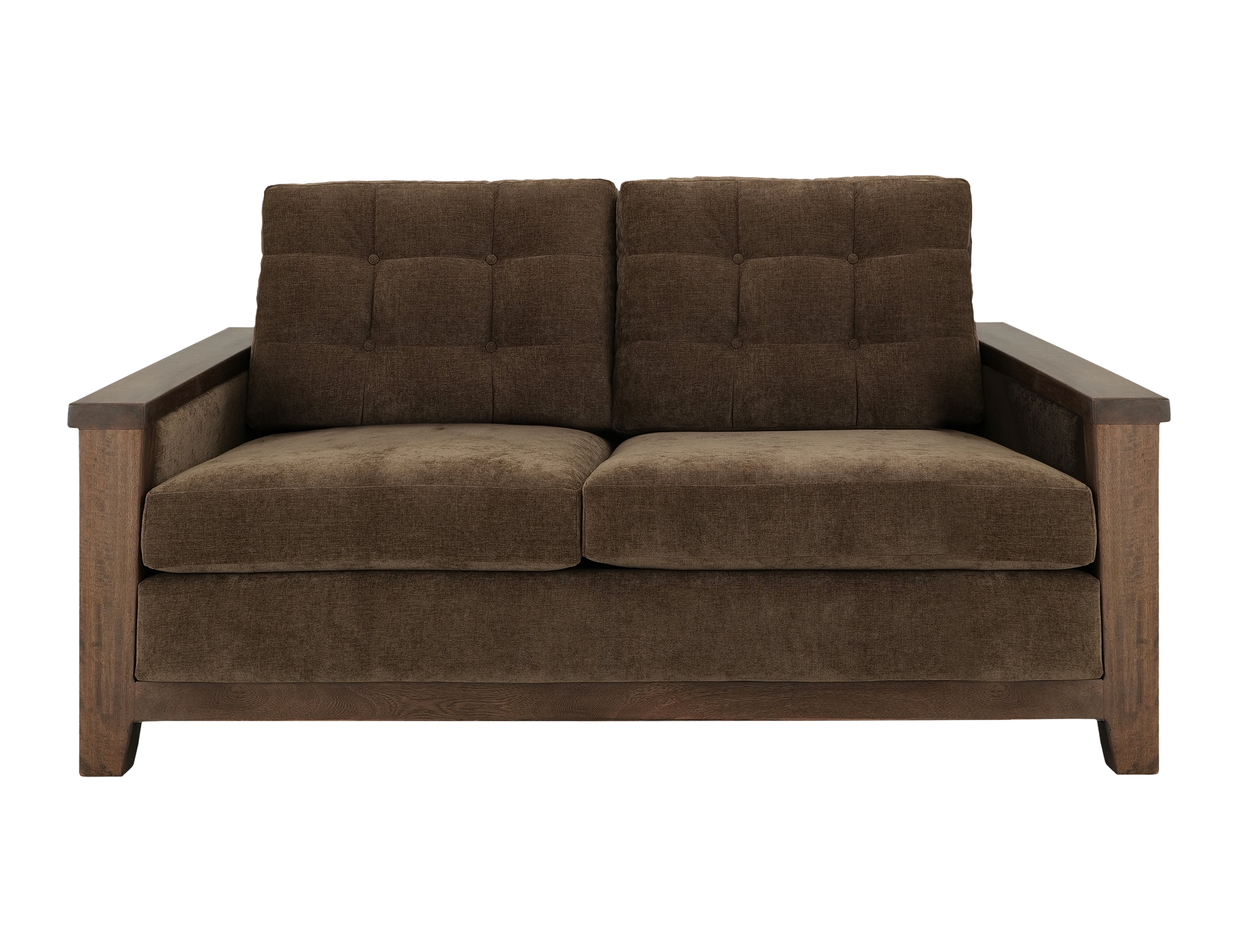 International Furniture Direct Walnut Loveseat