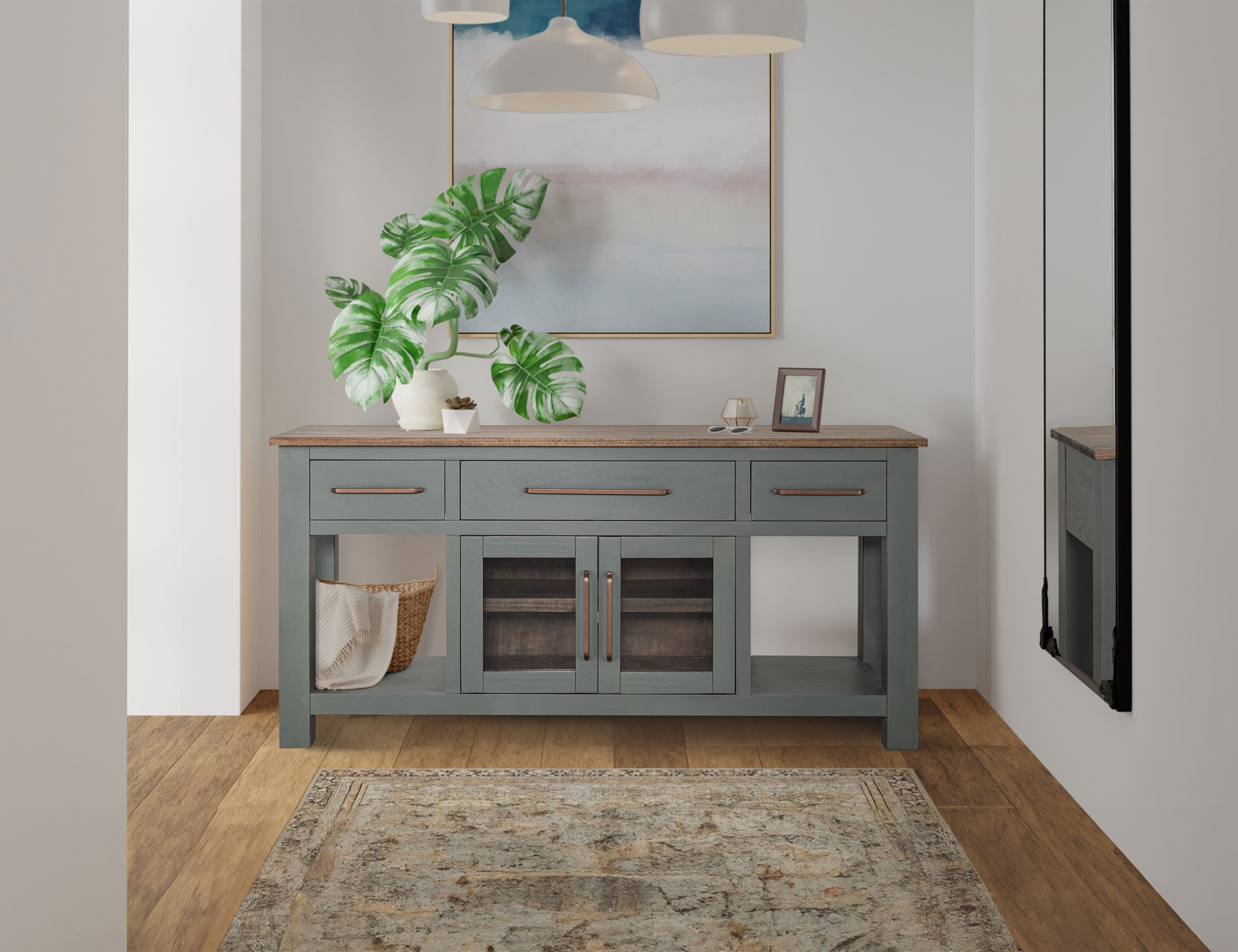 3-Drawer Console Table