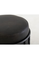 International Furniture Direct Merlin Contemporary Backless Round 30" Upholstered Barstool