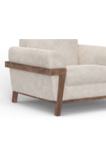 International Furniture Direct Loft Brown Rustic Loveseat with Retro Rolled Arms