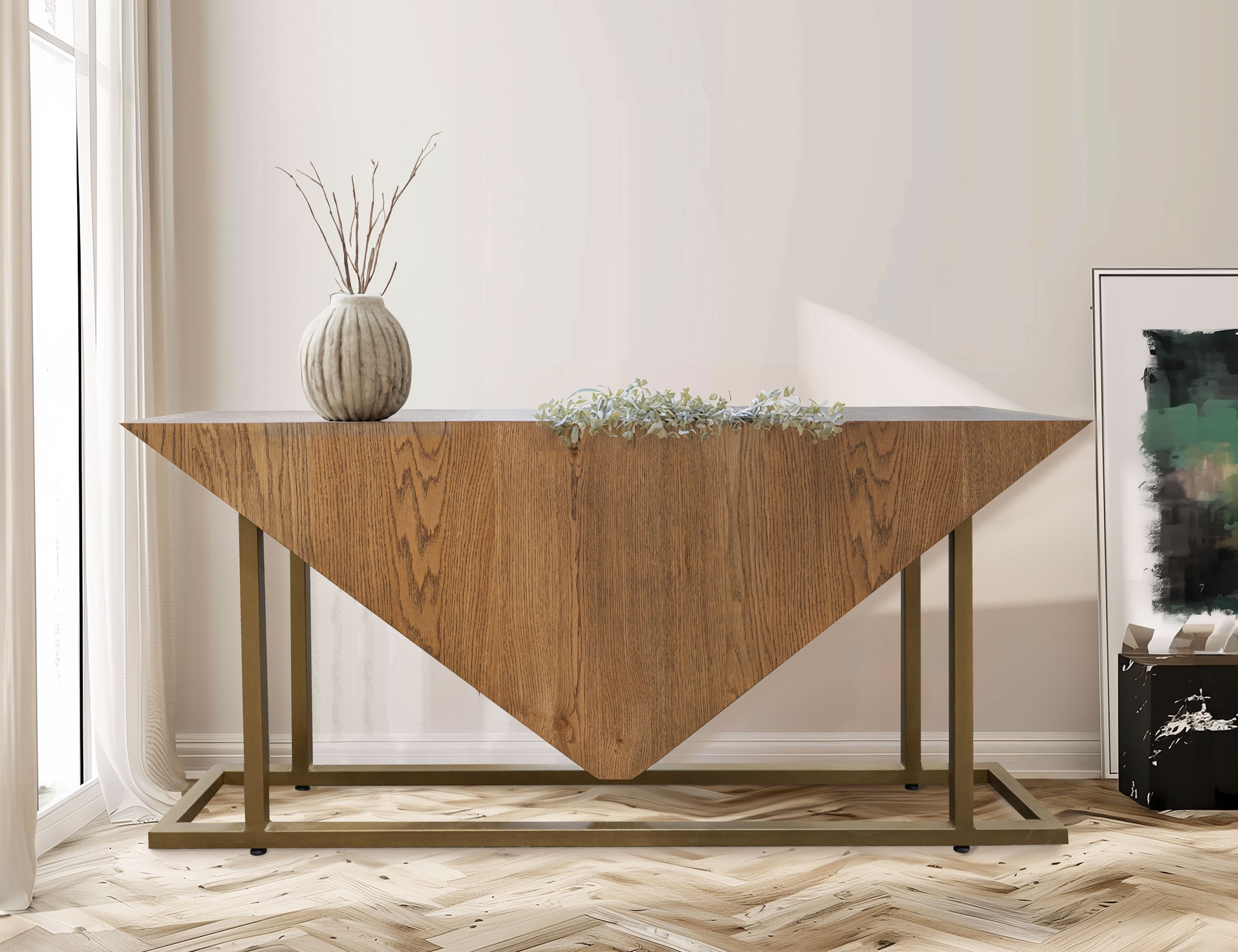 Triangle Sofa Table