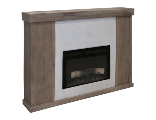 Transitional Electric Fireplace Mantel with Remote Control