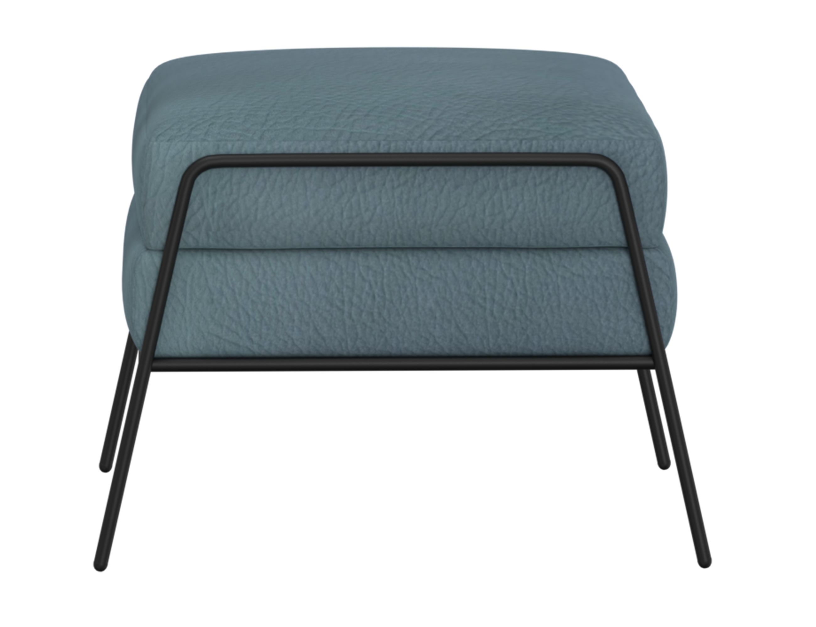 Uprooted Tyne Upholstered Ottoman with Metal Base