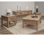 International Furniture Direct Natural Parota Cocktail Table