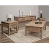 International Furniture Direct Natural Parota Sofa Table