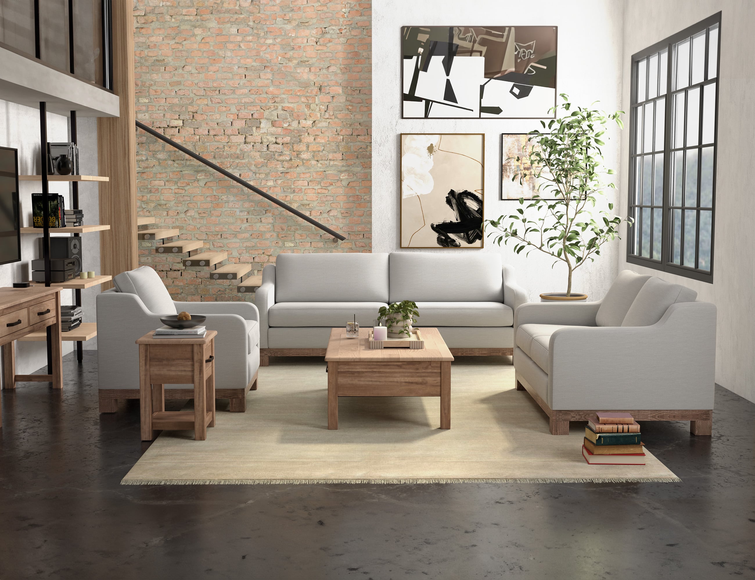 International Furniture Direct Samba 2-Cushion Sofa