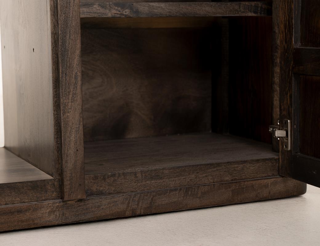 International Furniture Direct Balam 1-Drawer Entertainment Center with Fireplace