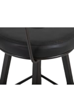 International Furniture Direct Eclipse Contemporary 30" Upholstered Barstool with Powder-Coated Frame