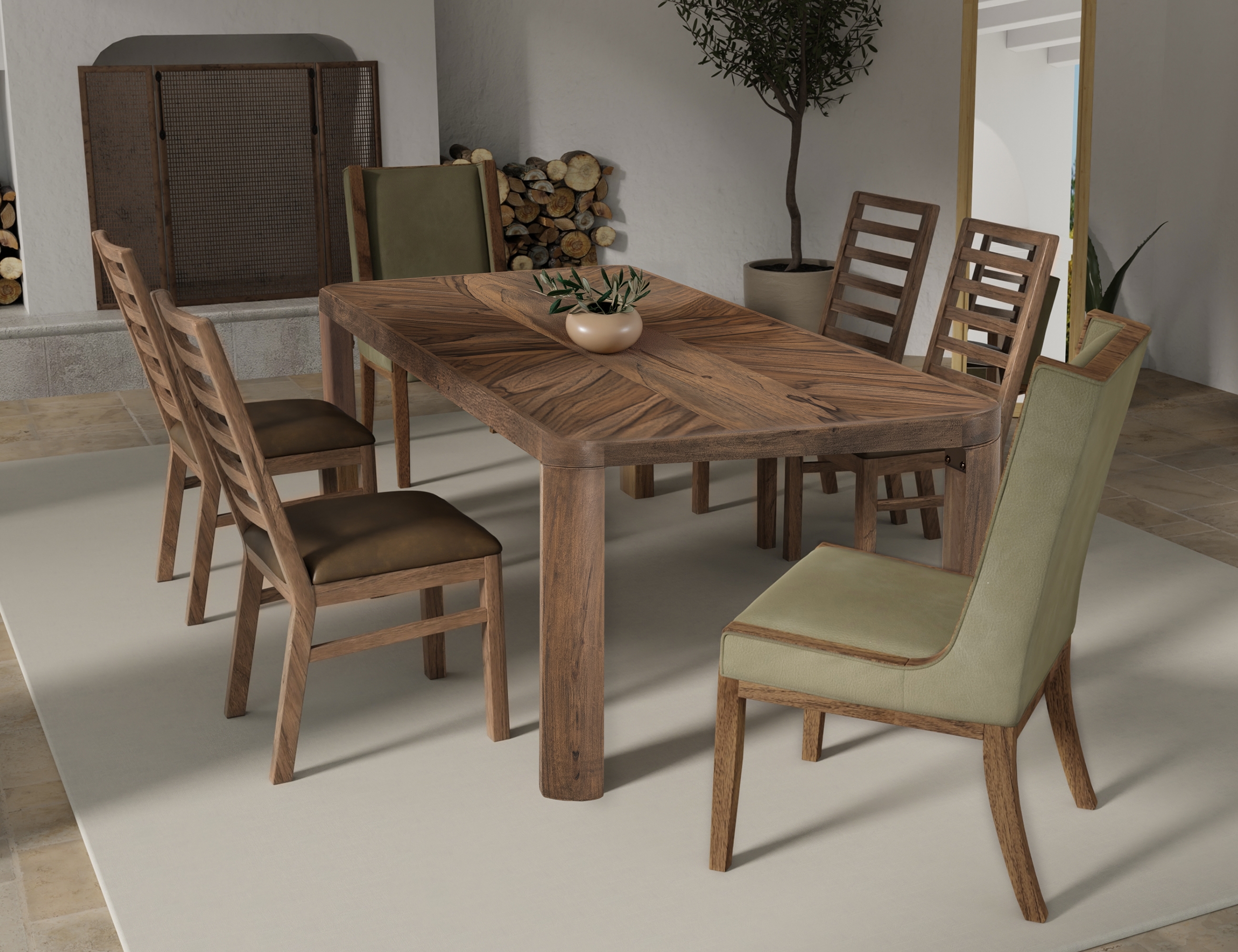 International Furniture Direct Balam Dining Table