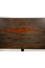 International Furniture Direct Raramuri Contemporary Queen Panel Bed with Epoxy Accent