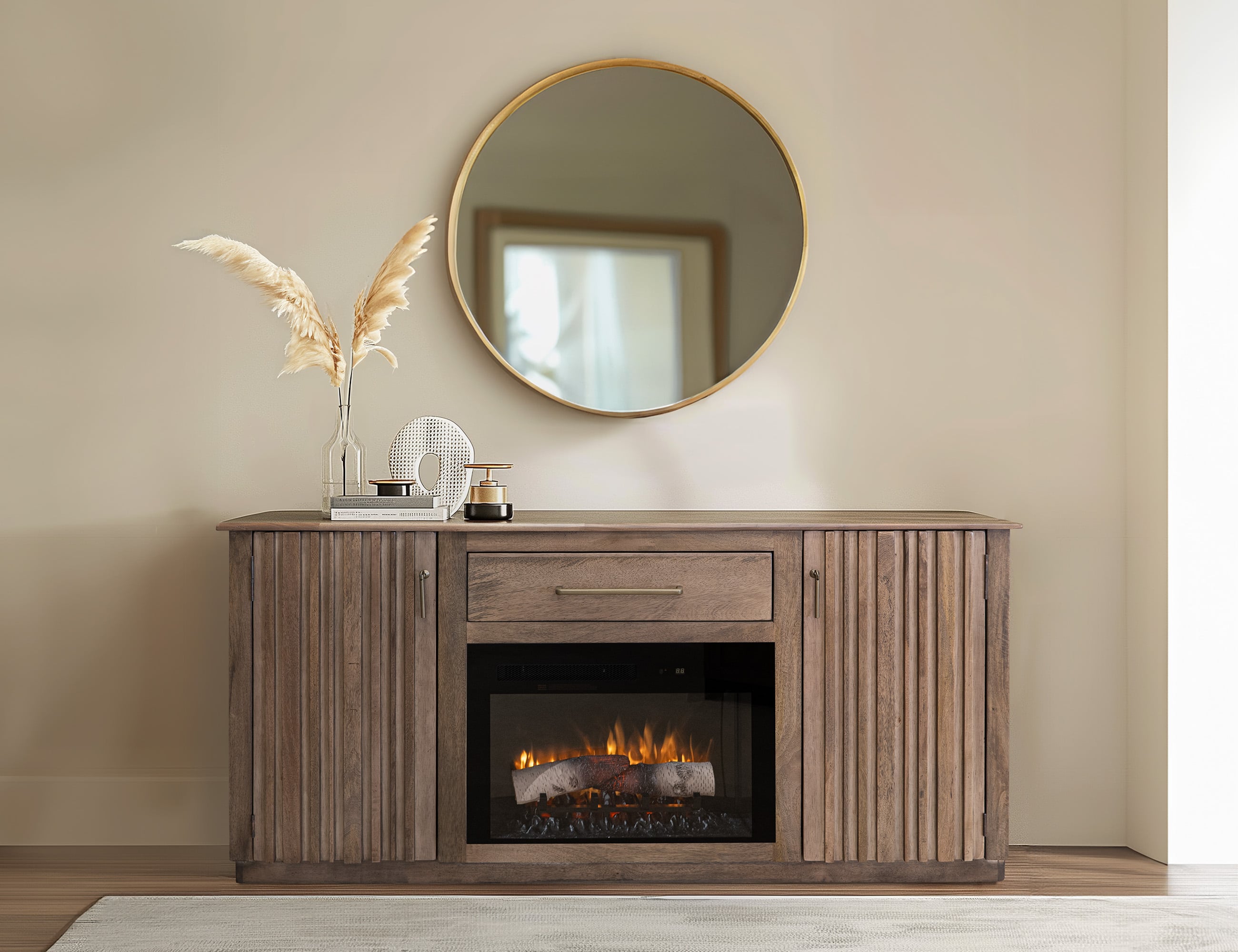 IFD Mezquite Electric Fireplace Console