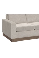 International Furniture Direct Georgia Contemporary Plinth-Base Sofa with Throw Pillows