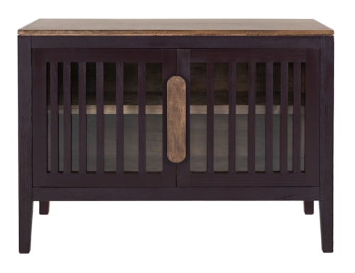 Contemporary 2-Door Sideboard with Slatted Doors