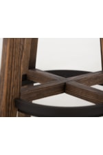 International Furniture Direct Dutton Farmhouse 24" Counter-Height Stool with Metal Footrest