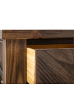 International Furniture Direct Dutton Farmhouse 1-Drawer End Table with Open Shelf
